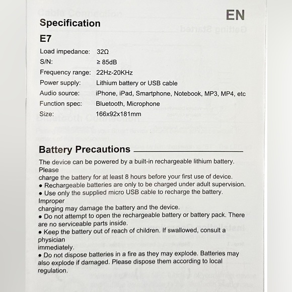 E7 ACTIVE NOISE CANCELLING BLUETOOTH OVER-EAR HEADPHONES-Perfect Condition. - Picture 5 of 6